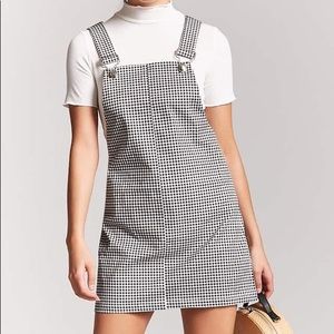 NWT Forever 21 Checkered Overall Dress
